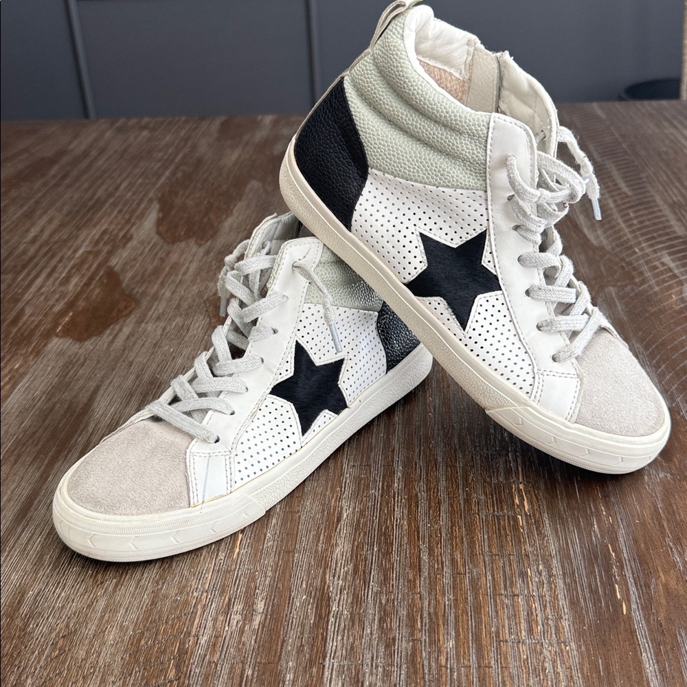 Vintage Havana Lester pebbled multi hi top size 8